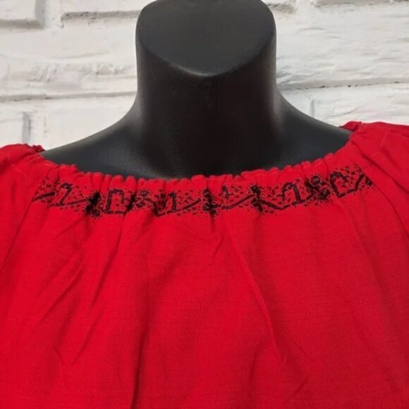 EL GRECO Red Embroidered Dress Size 1 NWOT - Picture 7 of 11